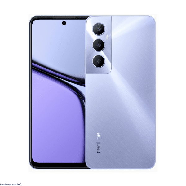 Realme C65 smartphone featuring a sleek design, vibrant display, and advanced camera setup – Device Arena.
