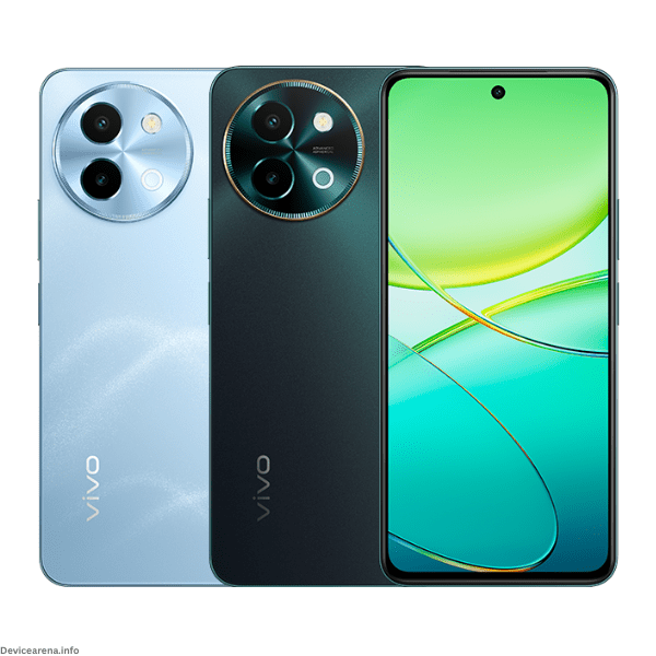 Vivo Y58 5G smartphone featuring a sleek design, dual rear cameras, and a vibrant display, available on Device Arena.