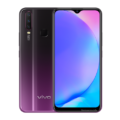 A sleek Vivo Y17 smartphone featuring a glossy gradient finish, triple rear camera setup, and a vibrant display.
