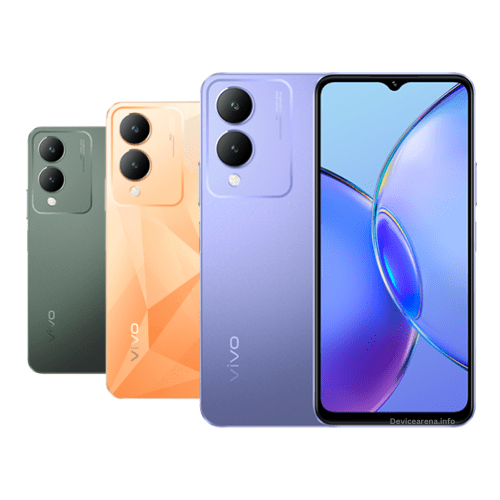 A sleek Vivo Y17s smartphone with a modern design, featuring a vibrant 6.56-inch HD+ display and a dual rear camera setup, showcased in a stylish matte finish.