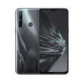 Realme C4 smartphone displaying a vibrant screen, with a sleek design featuring a dual rear camera setup and a modern finish.