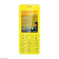 A sleek Nokia 206 mobile phone with a classic candy-bar design and vibrant 2.4-inch display.