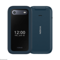 A sleek Nokia 2660 Flip phone with a compact clamshell design, dual displays, and a classic keypad layout.