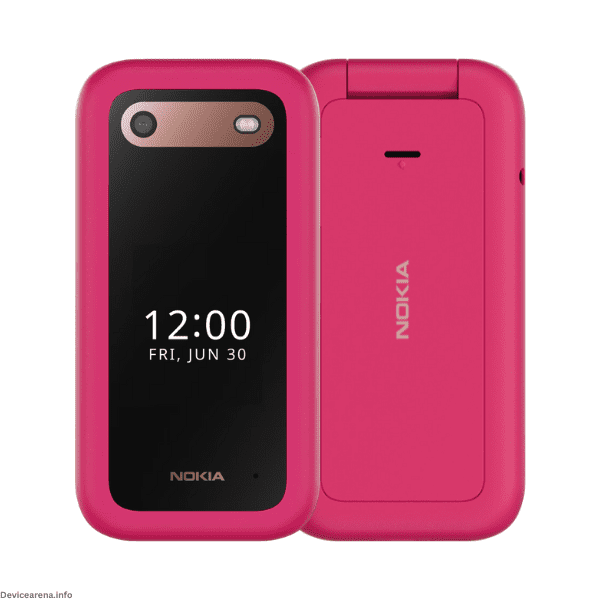 A sleek Nokia 2660 Flip phone with a compact clamshell design, dual displays, and a classic keypad layout.
