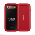 A sleek Nokia 2660 Flip phone with a compact clamshell design, dual displays, and a classic keypad layout.