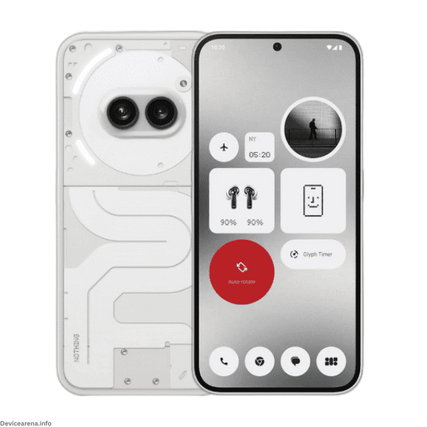 Nothing Phone 2a featuring a sleek transparent design with advanced dual cameras and edge-to-edge display.