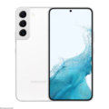 A sleek Samsung Galaxy S22 smartphone featuring a premium design with a glass back, triple rear cameras, and an immersive display.